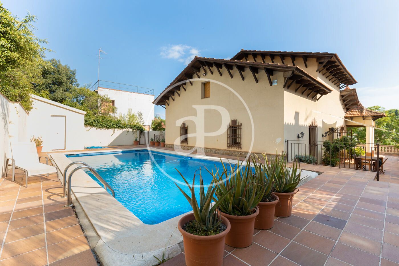 Swimming pool of House or chalet to rent in Sant Cugat del Vallès  with Air Conditioner, Heating and Private garden
