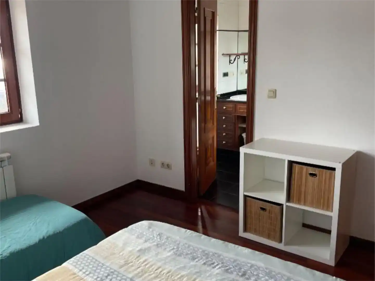 Schlafzimmer von Wohnung zur Miete in Vilaboa mit Privatgarten, Parkett und Schwimmbad
