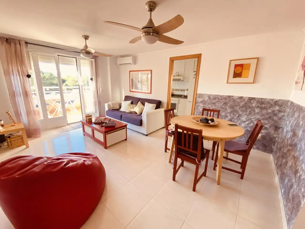 Sala de estar de Piso en venta en Oliva con Aire acondicionado, Terraza y Amueblado