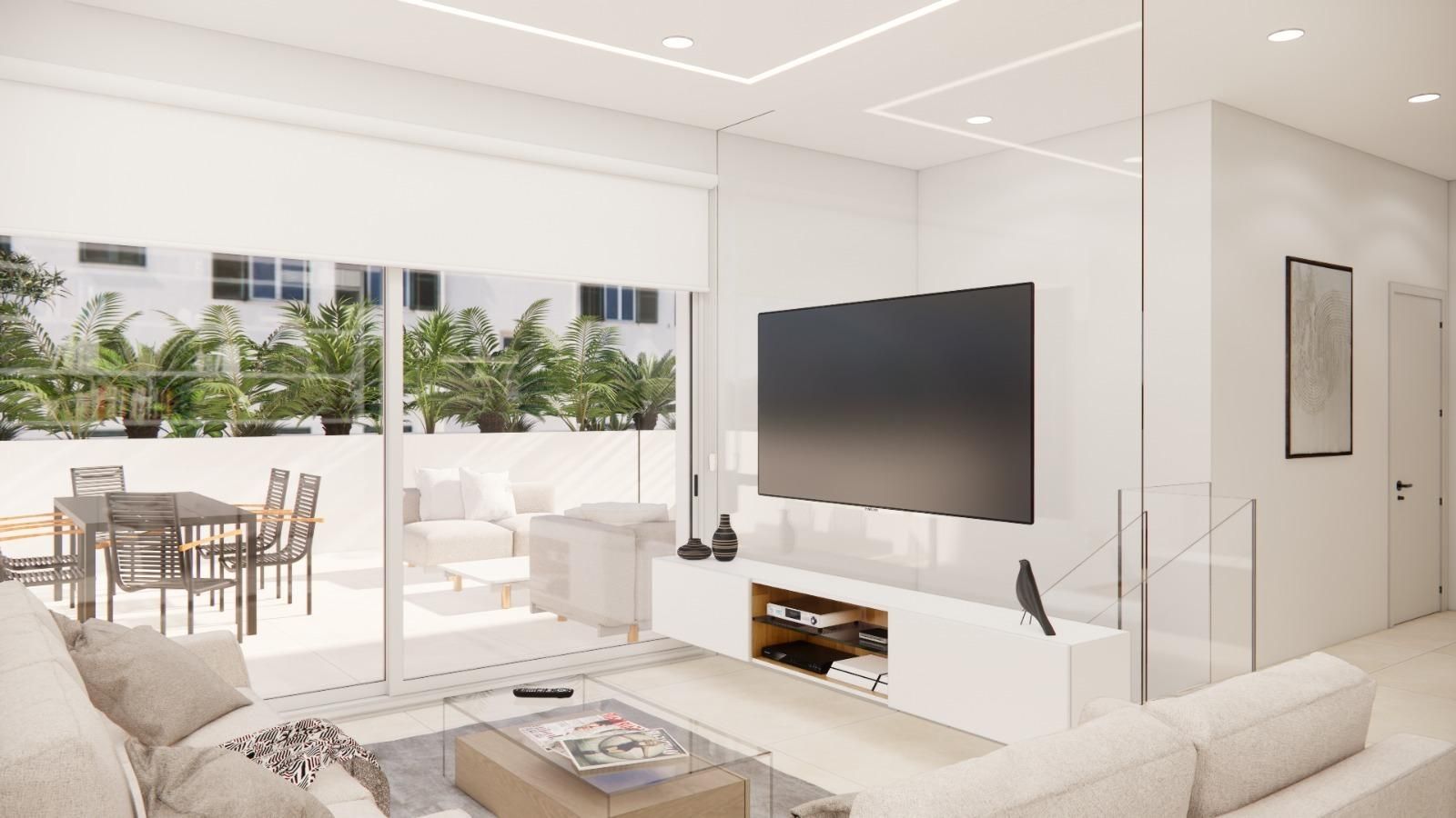 Wohnzimmer von Dachboden zum verkauf in Ses Salines mit Klimaanlage und Terrasse