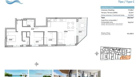 Foto 4 de Piso en venta en de Cervantes, Guardamar Playa, Guardamar del Segura