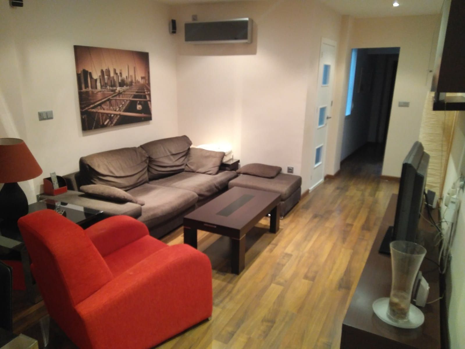 Living room of Flat for sale in Elche / Elx  with Air Conditioner, Furnished and Washing machine
