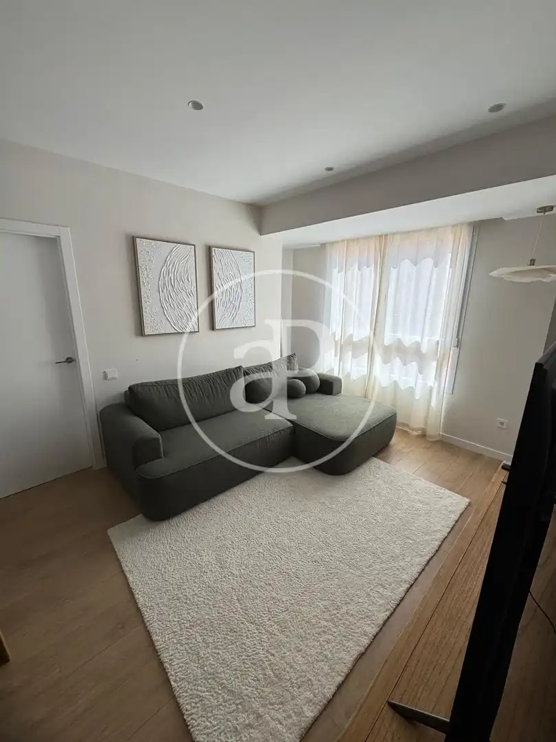 Living room of Flat for rent in Valencia  with Air Conditioner, Heating and Furnished