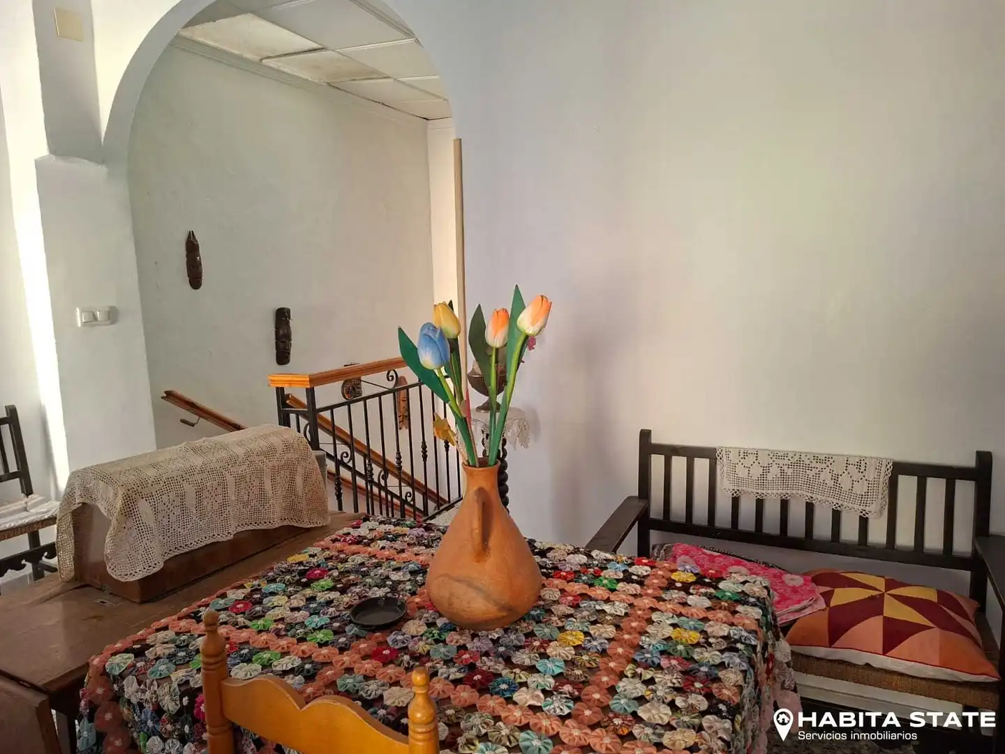 Sala de estar de Casa adosada en venta en Purchena con Amueblado, Lavadora y Balcón