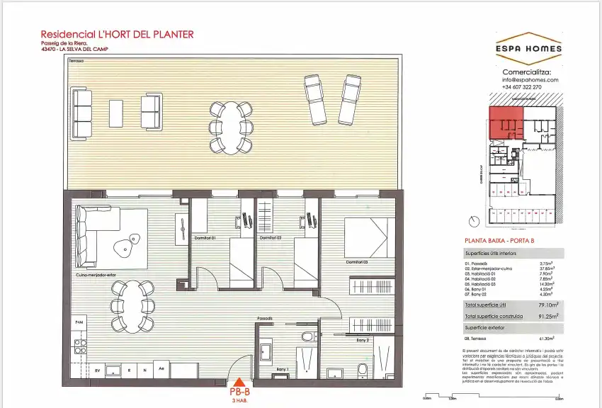 Flat for sale in La Selva del Camp  with Air Conditioner, Heating and Terrace