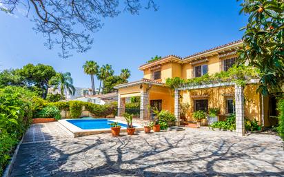 Exterior view of House or chalet for sale in Benalmádena  with Private garden, Terrace and Swimming Pool
