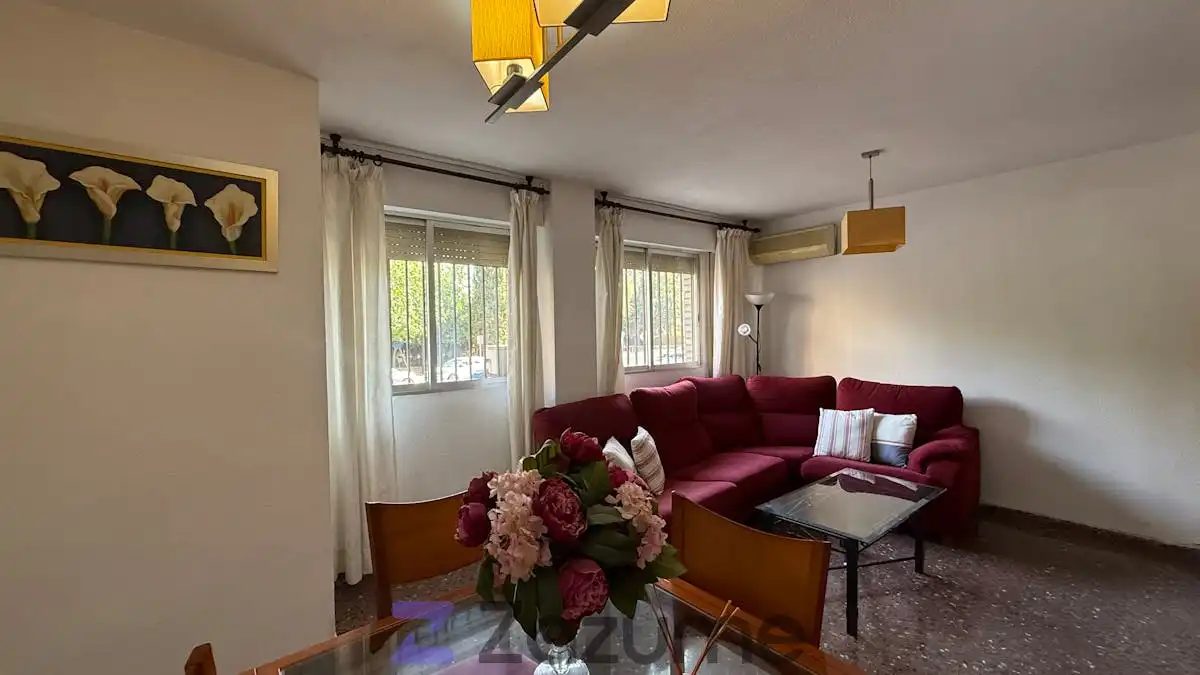 Sala d'estar de Apartament de lloguer en Murcia amb Aire condicionat, Moblat i Forn