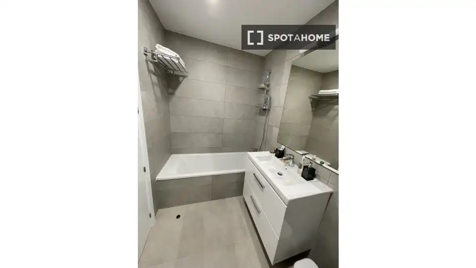 Baño de Apartamento para compartir en Málaga con Aire acondicionado, Calefacción y Terraza