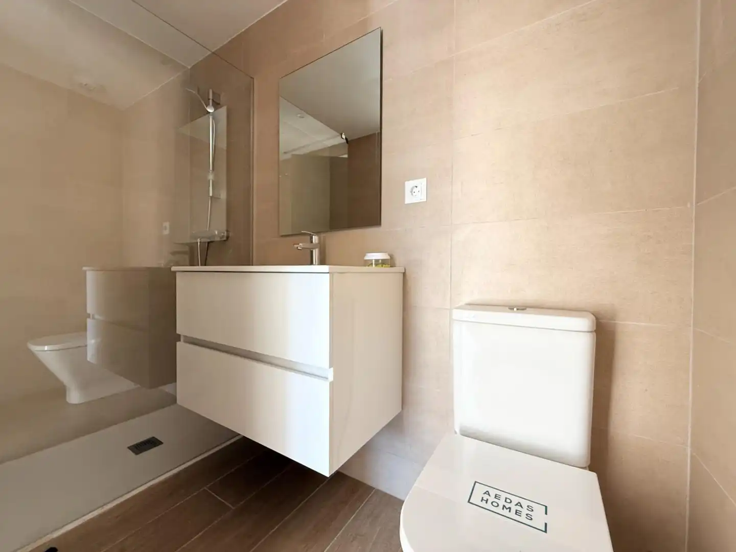 Badezimmer von Dachboden zum Verkauf in Dénia mit Klimaanlage, Privatgarten und Terrasse