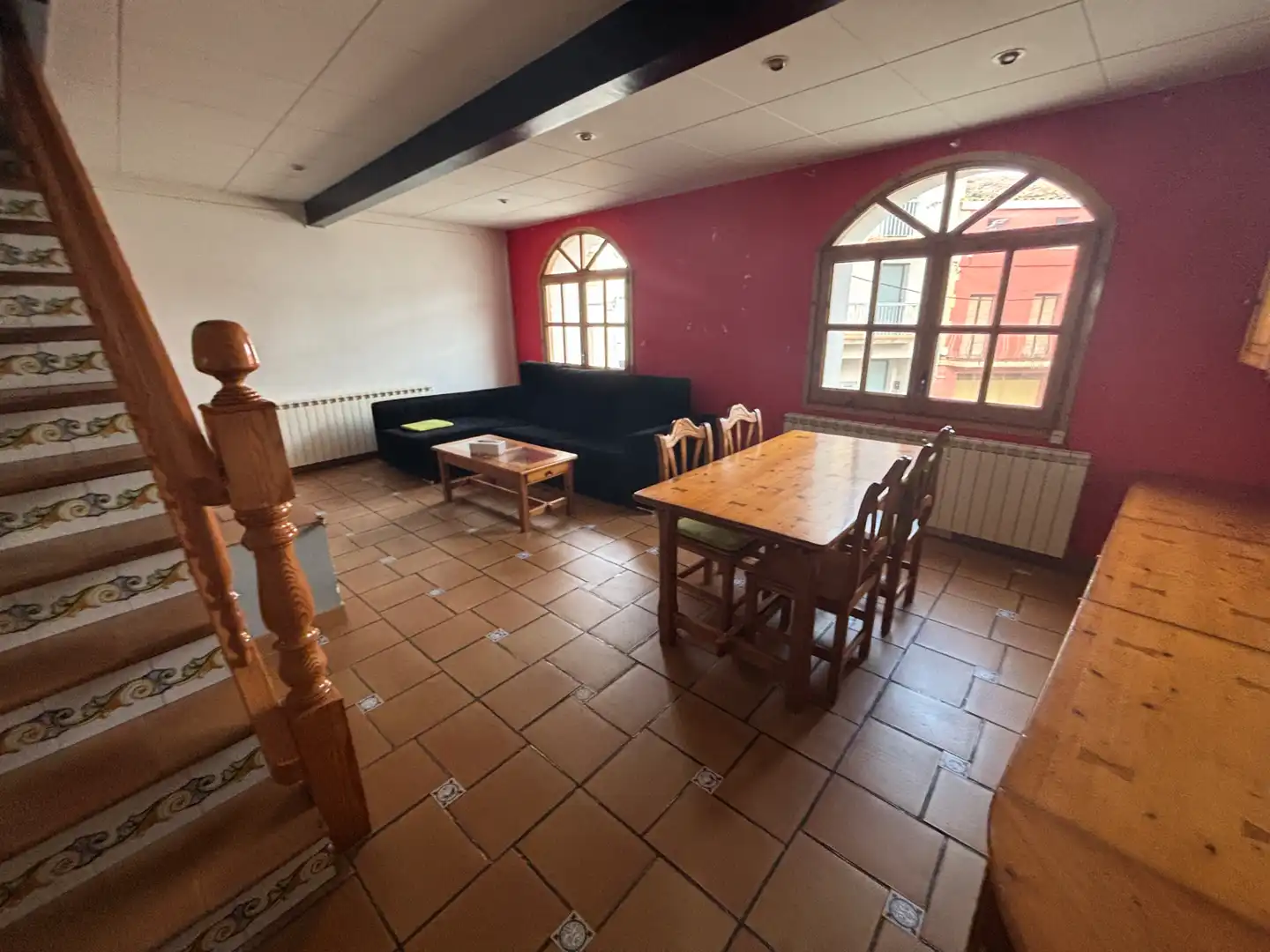 Sala de estar de Casa adosada en venta en Sarroca de Lleida con Calefacción, Terraza y Amueblado