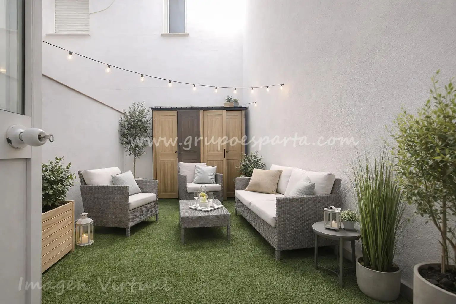 Terraza de Casa adosada en venta en Albaida del Aljarafe con Aire acondicionado y Trastero