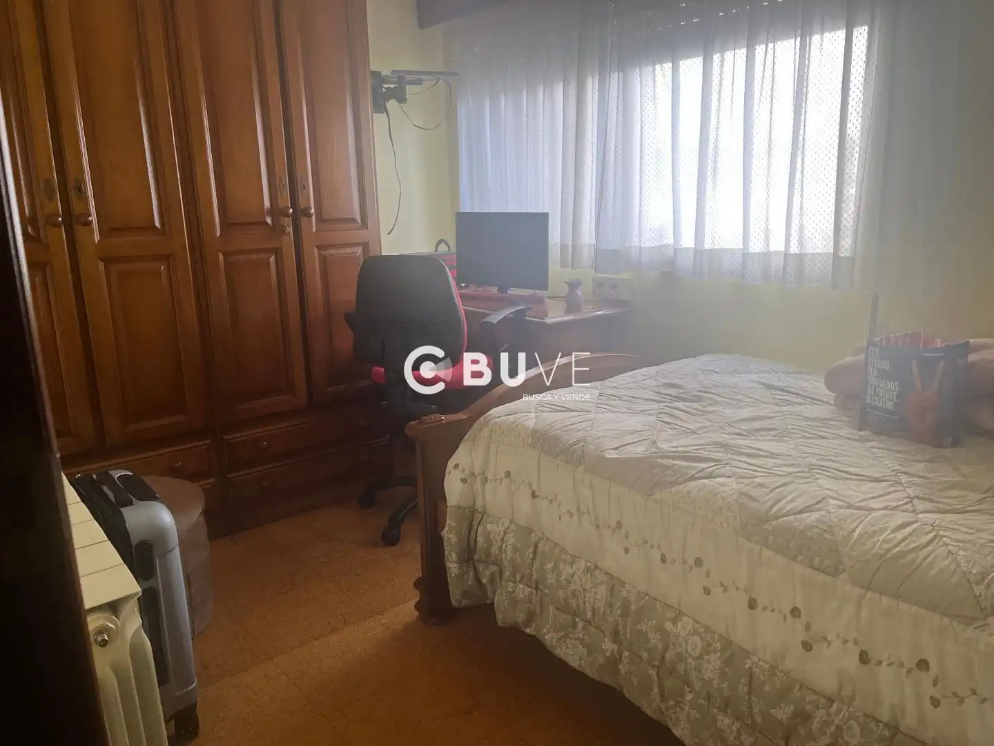 Bedroom of Flat for sale in Ferrol  with Heating, Terrace and Furnished