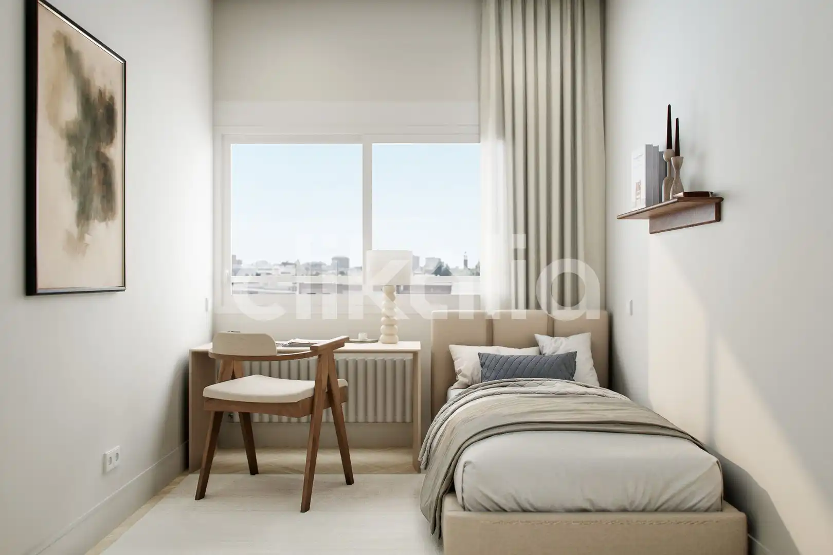 Schlafzimmer von Wohnung zum Verkauf in Madrid mit Klimaanlage, Heizung und Terrasse