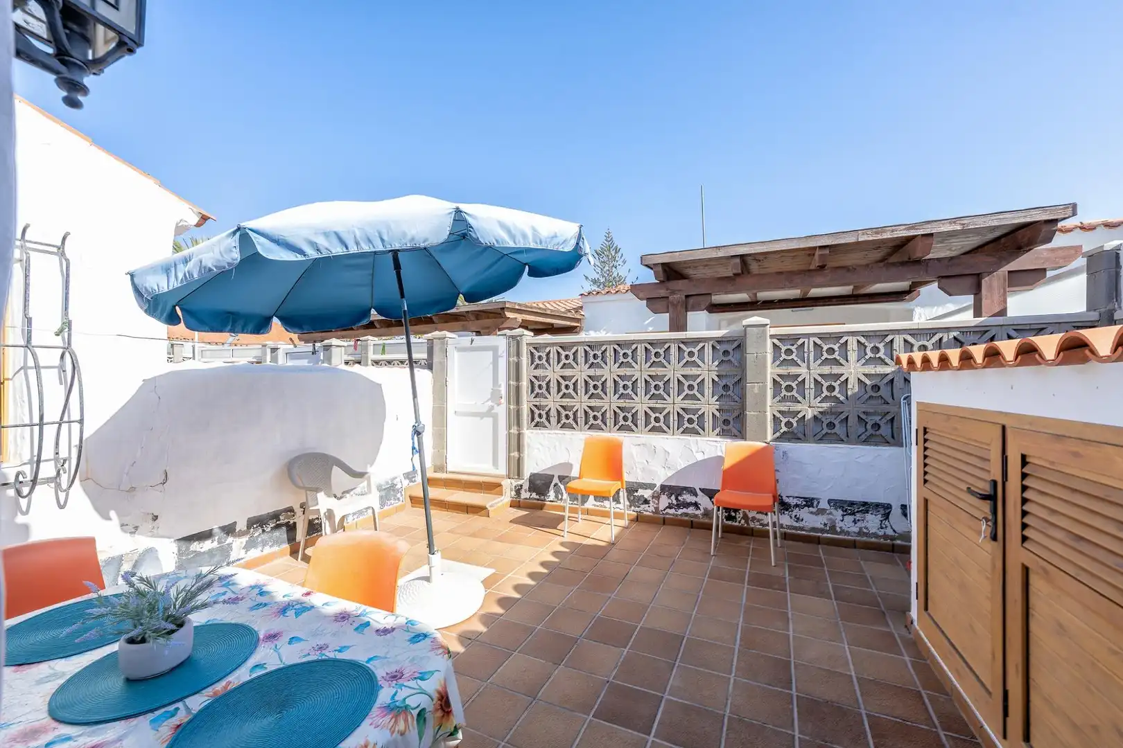 Terraza de Casa adosada en venta en San Bartolomé de Tirajana con Terraza, Amueblado y Piscina comunitaria