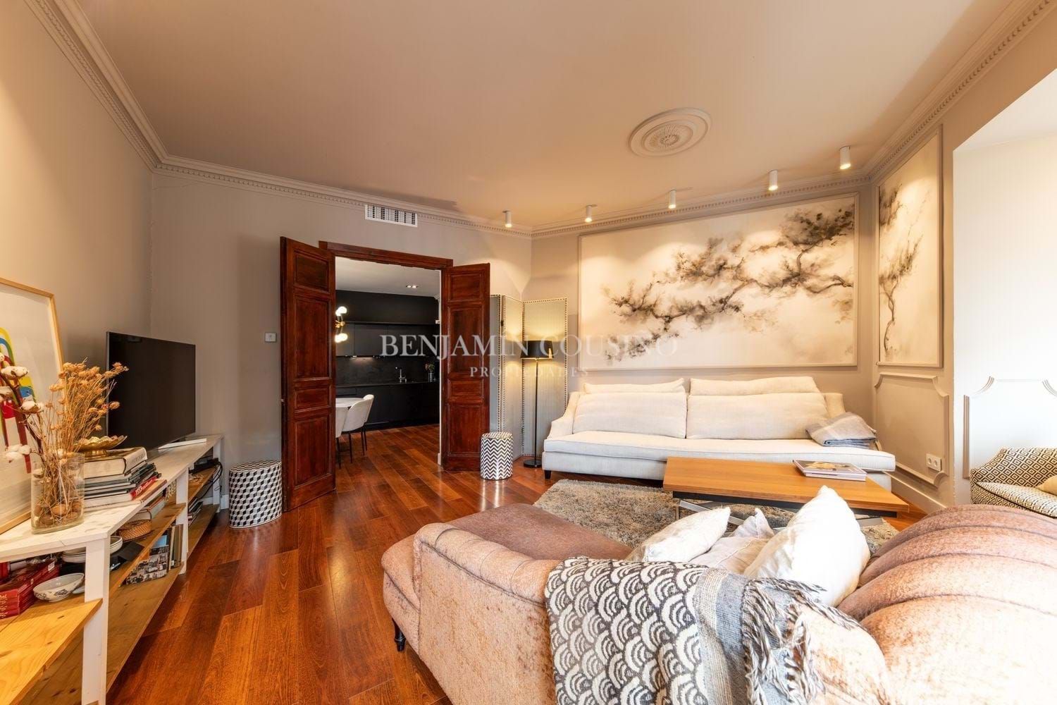 Sala de estar de Piso de alquiler en  Madrid Capital con Amueblado