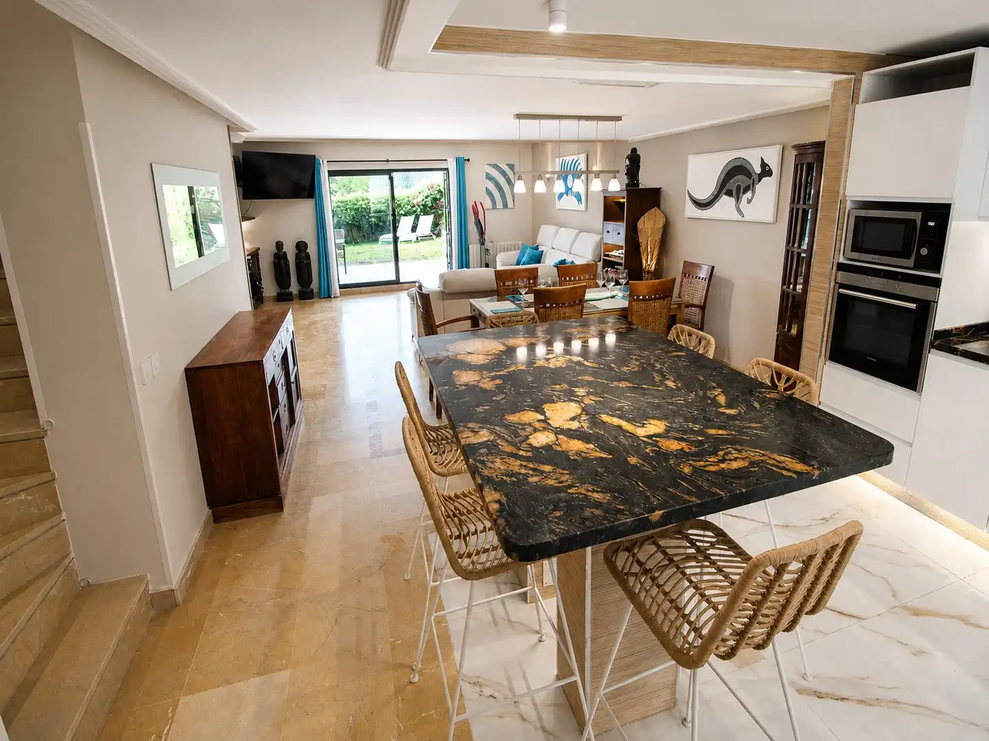 Dining room of Houses for rent in Marbella  with Air Conditioner, Heating and Private garden