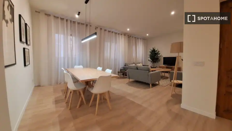 Sala d'estar de Apartament per a compartir en  Palma de Mallorca amb Aire condicionat, Terrassa i Moblat