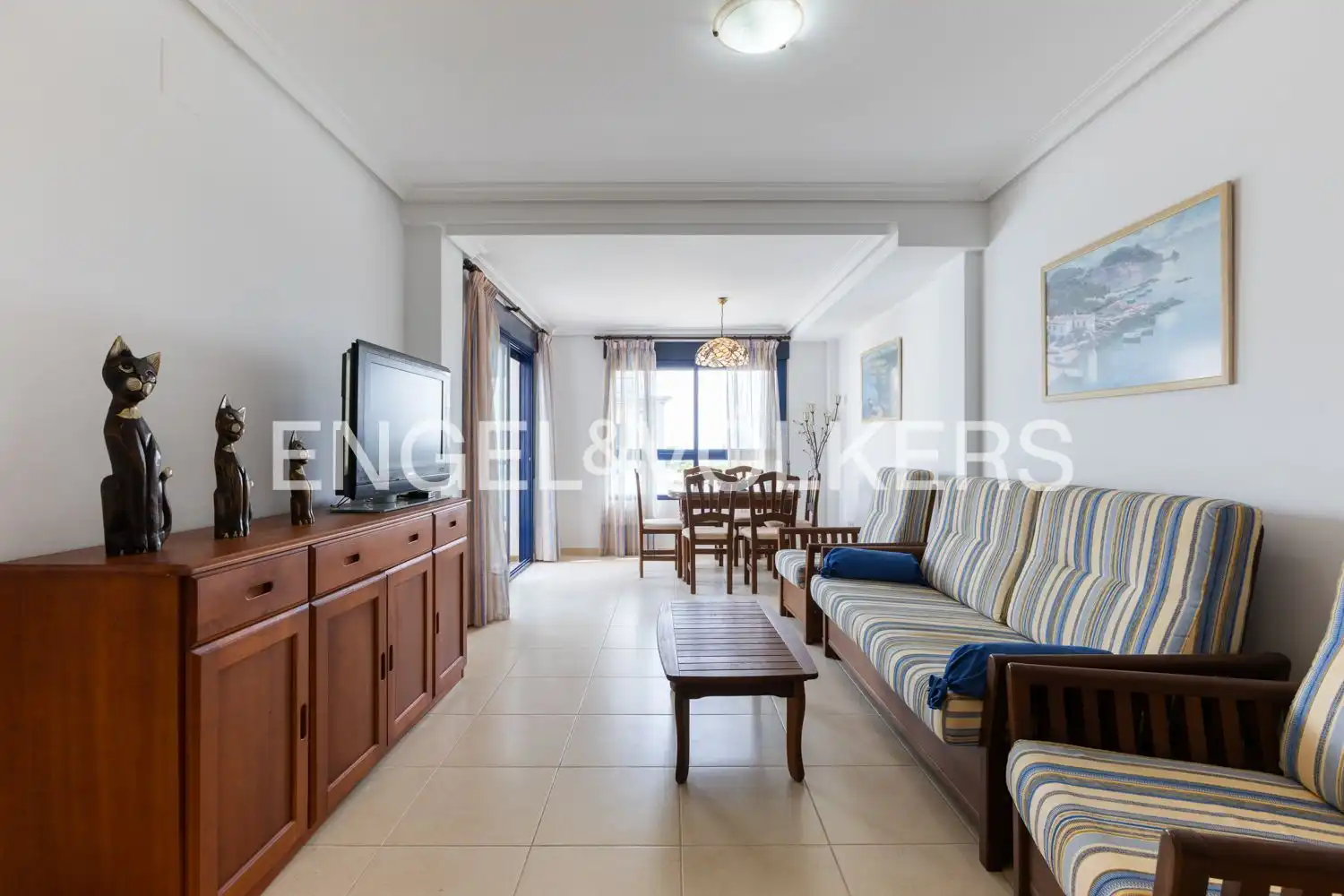 Sala de estar de Piso en venta en Dénia con Aire acondicionado, Calefacción y Piscina