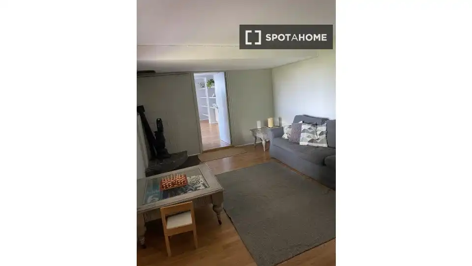 Sala d'estar de Pis per a compartir en Sant Feliu de Llobregat amb Aire condicionat, Terrassa i Moblat