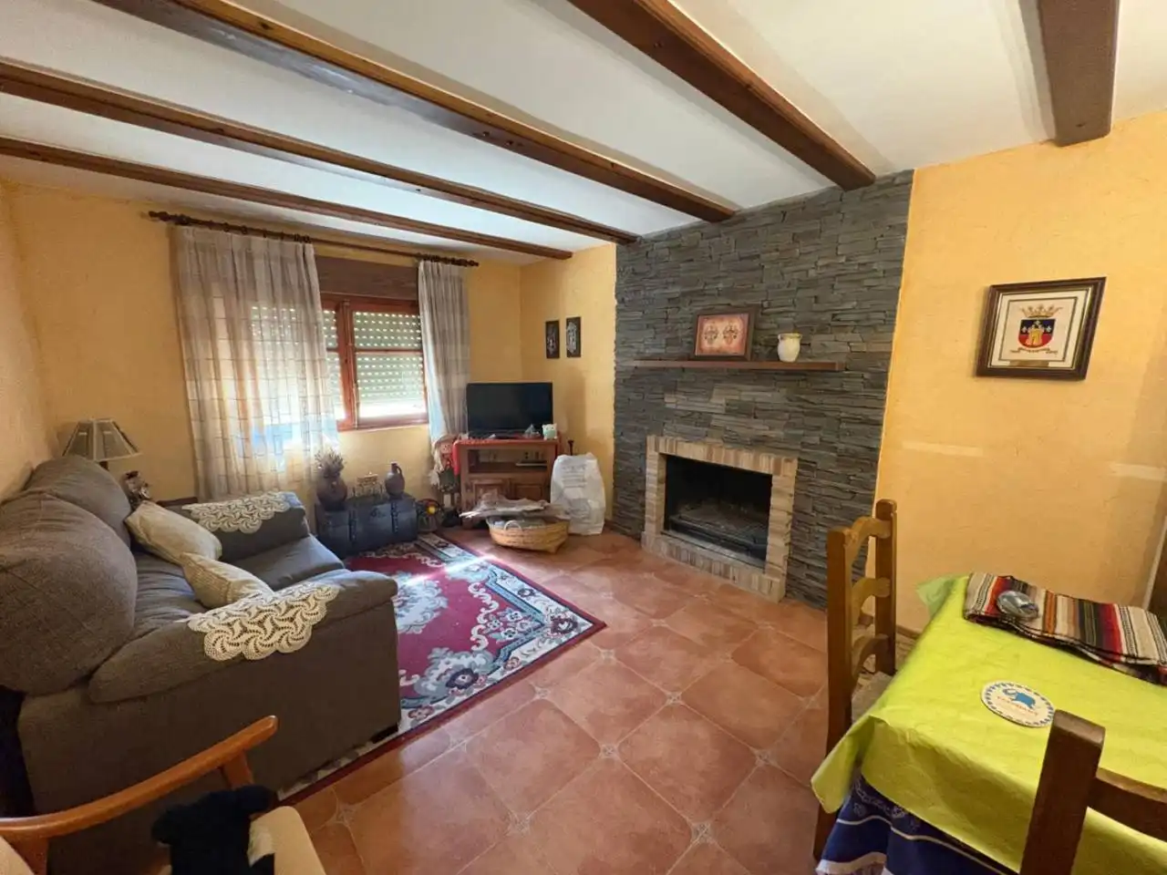 Sala de estar de Finca rústica en venta en Onil con Calefacción, Jardín privado y Terraza