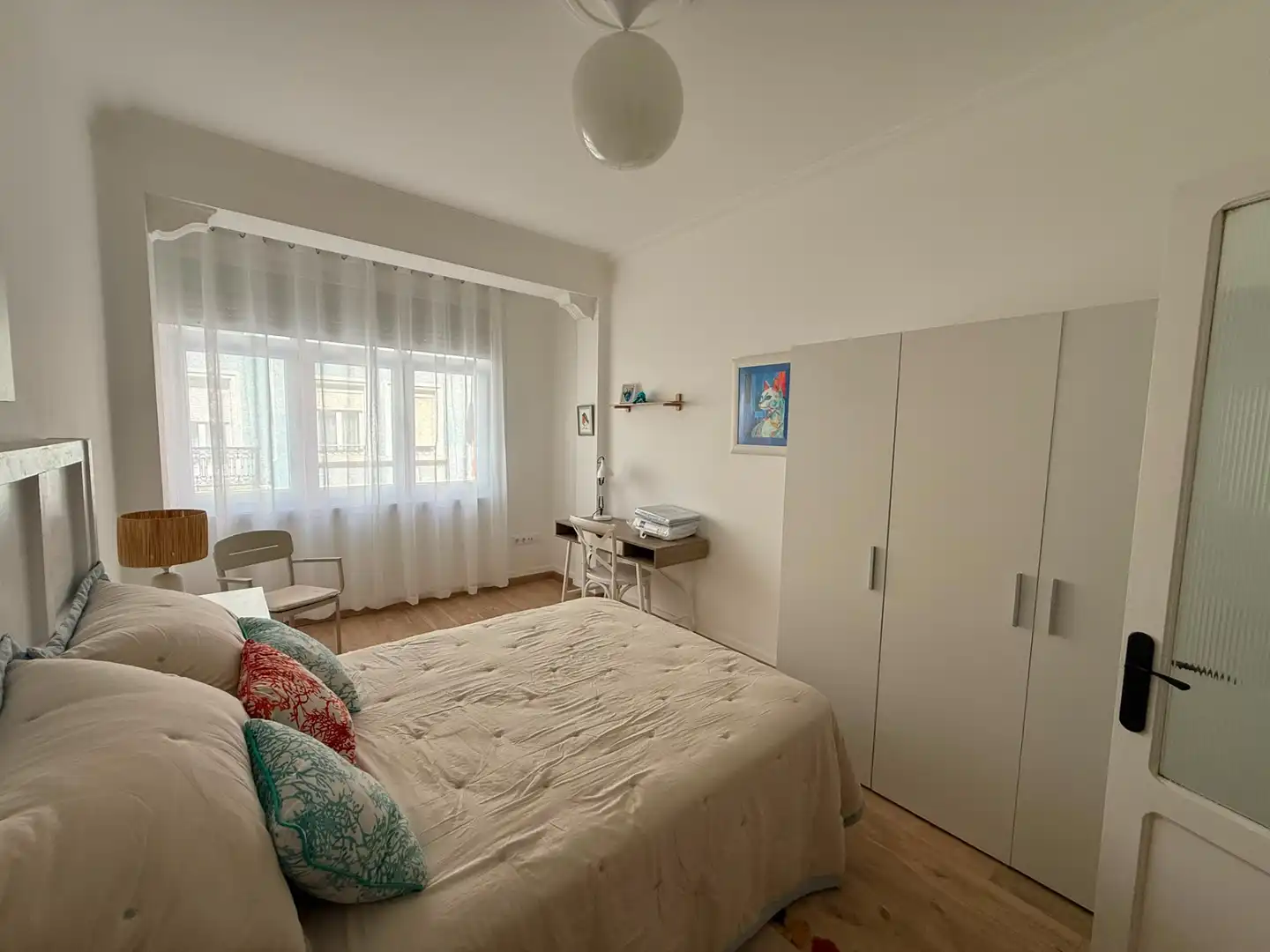 Bedroom of Flat for rent in Ferrol  with Heating, Parquet flooring and Terrace