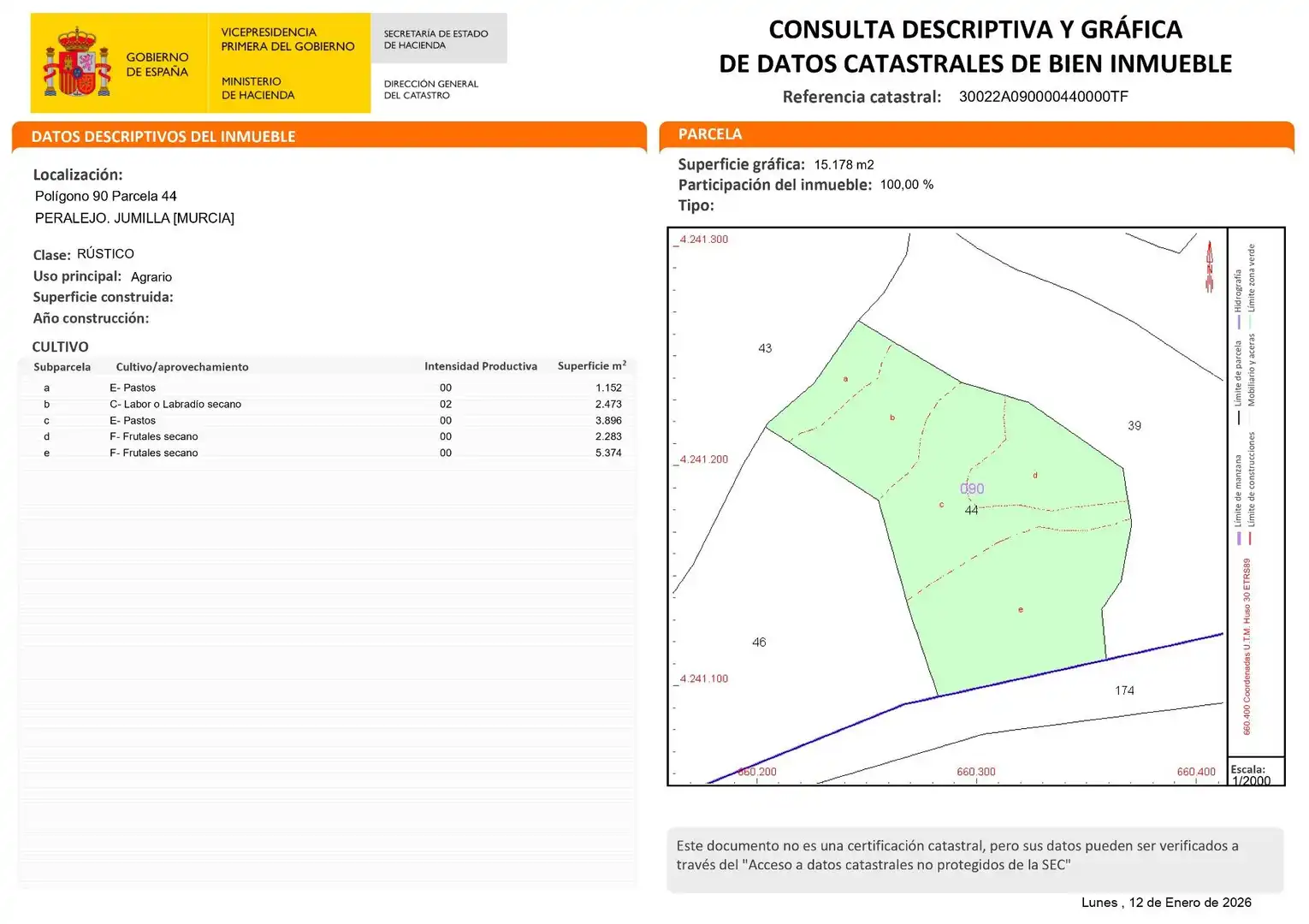 Land for sale in Jumilla