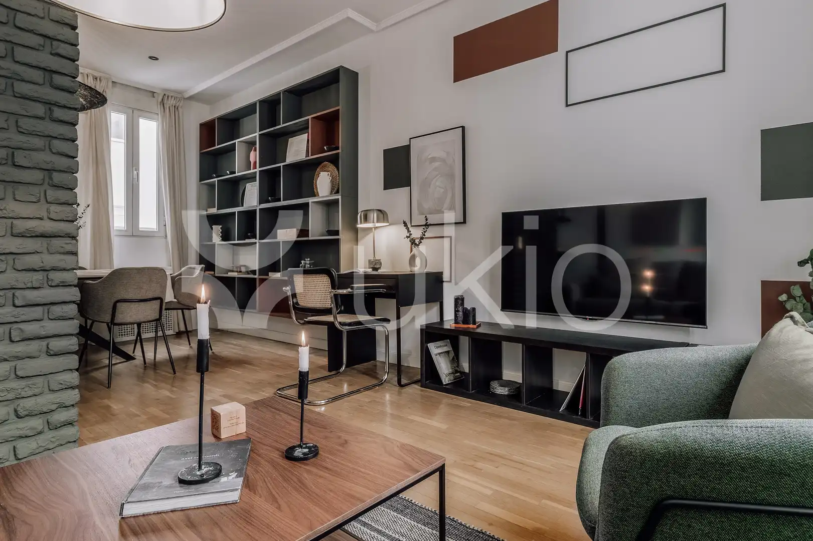 Wohnzimmer von Wohnungen zur Miete in Madrid mit Klimaanlage, Heizung und Möbliert