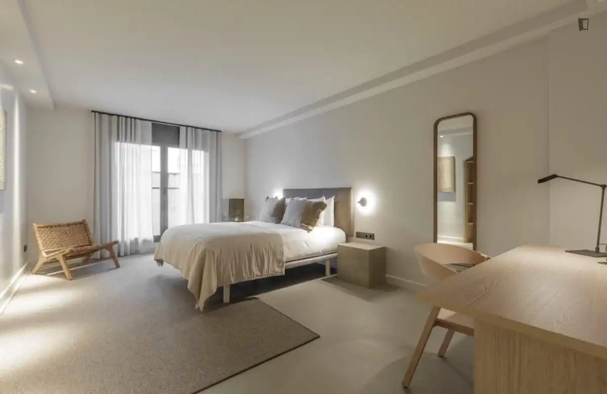 Habitación de Apartamento de alquiler en Barcelona con Aire acondicionado, Amueblado y Horno