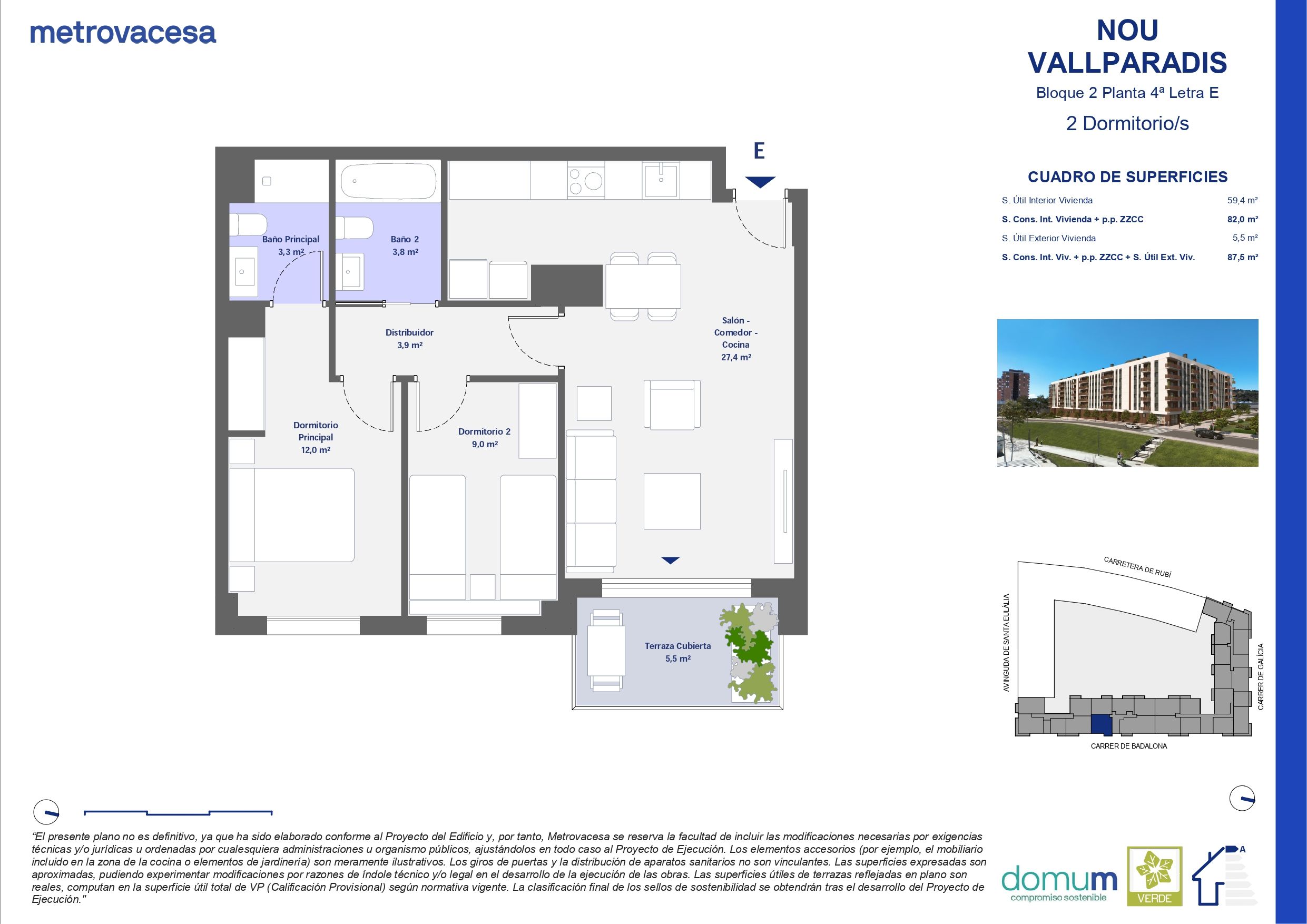 Flat for sale in Terrassa  with Air Conditioner, Heating and Private garden