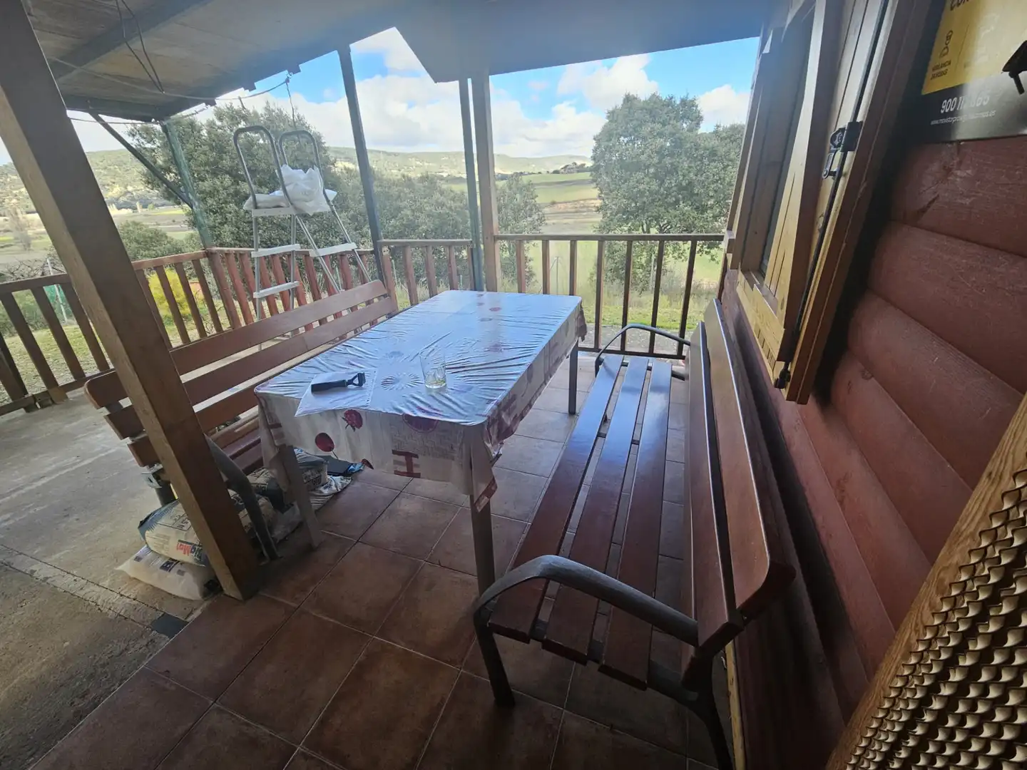 Terraza de Casa o chalet en venta en Fuentenovilla con Jardín privado, Piscina y Amueblado