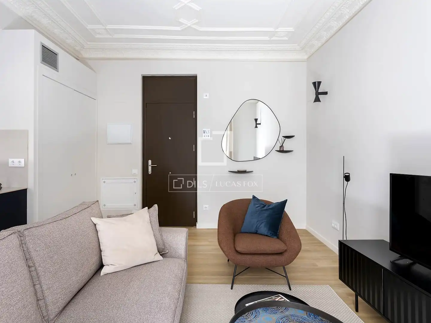 Sala de estar de Piso en venta en Barcelona con Aire acondicionado, Calefacción y Parquet