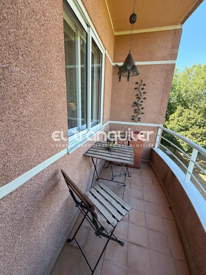 Balcony of Flat for rent in San Sebastián de los Reyes  with Air Conditioner, Parquet flooring and Furnished