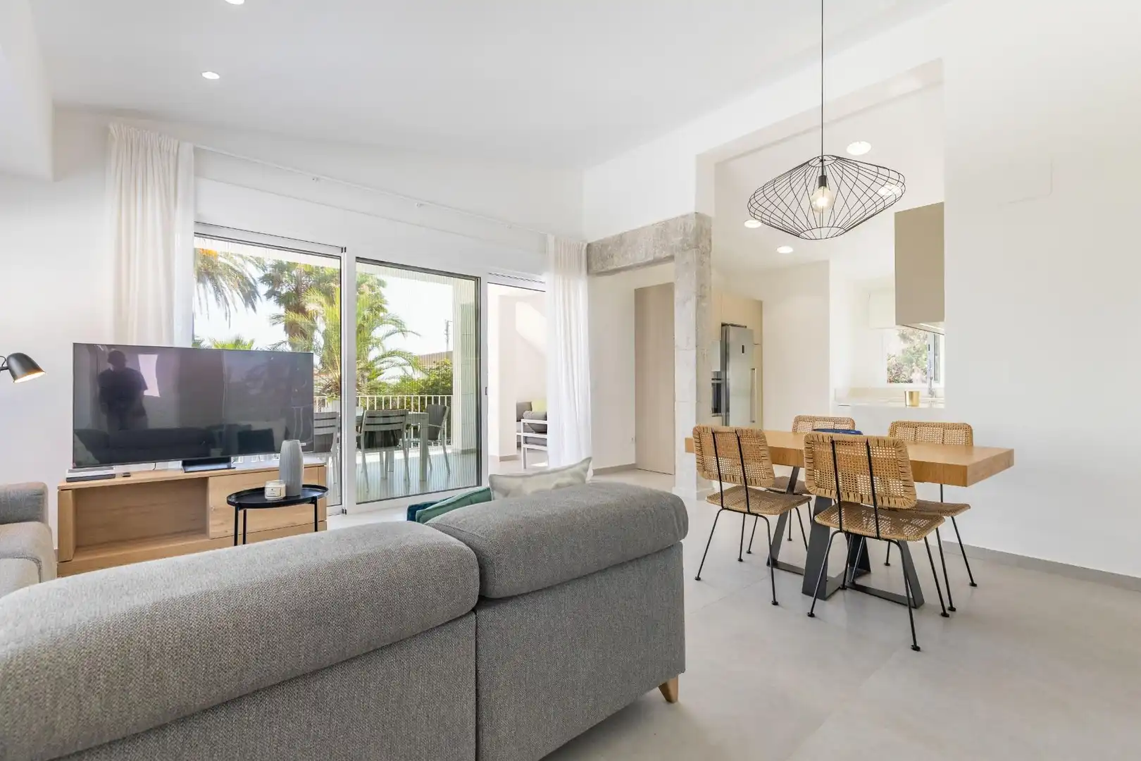 Wohnzimmer von Haus oder Chalet zum Verkauf in Dénia mit Klimaanlage, Heizung und Privatgarten