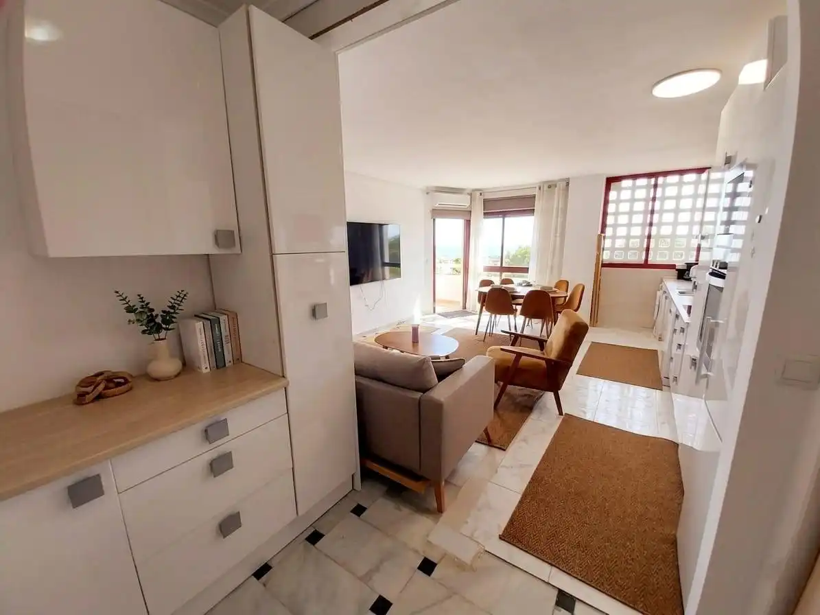 Sala d'estar de Apartament en venda en Mijas amb Aire condicionat, Calefacció i Terrassa