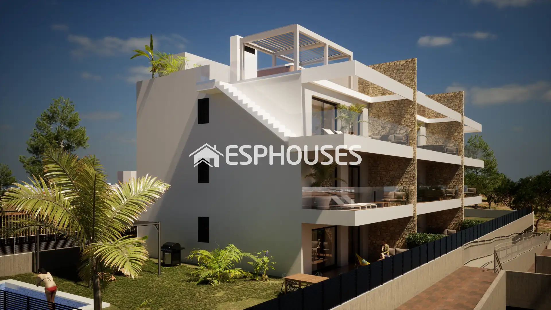 Exterior view of Ground floor for sale in La Nucia  with Air Conditioner, Swimming Pool and Community pool