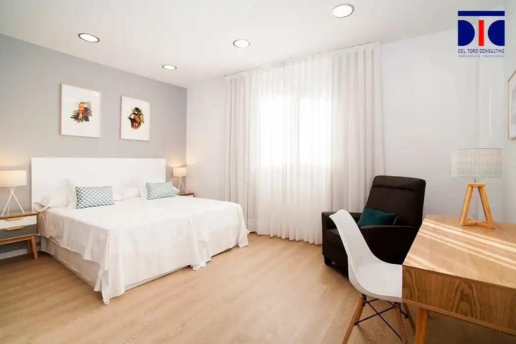 Schlafzimmer von Wohnung zur Miete in Sevilla mit Klimaanlage, Heizung und Parkett