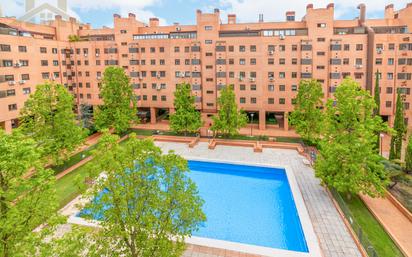 Swimming pool of Flat for sale in Tres Cantos  with Air Conditioner, Heating and Storage room