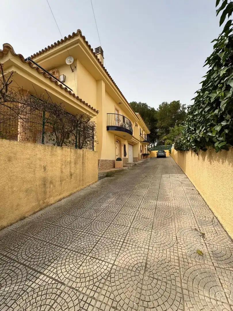Vista exterior de Casa o xalet en venda en L'Alfàs del Pi amb Aire condicionat, Jardí privat i Terrassa