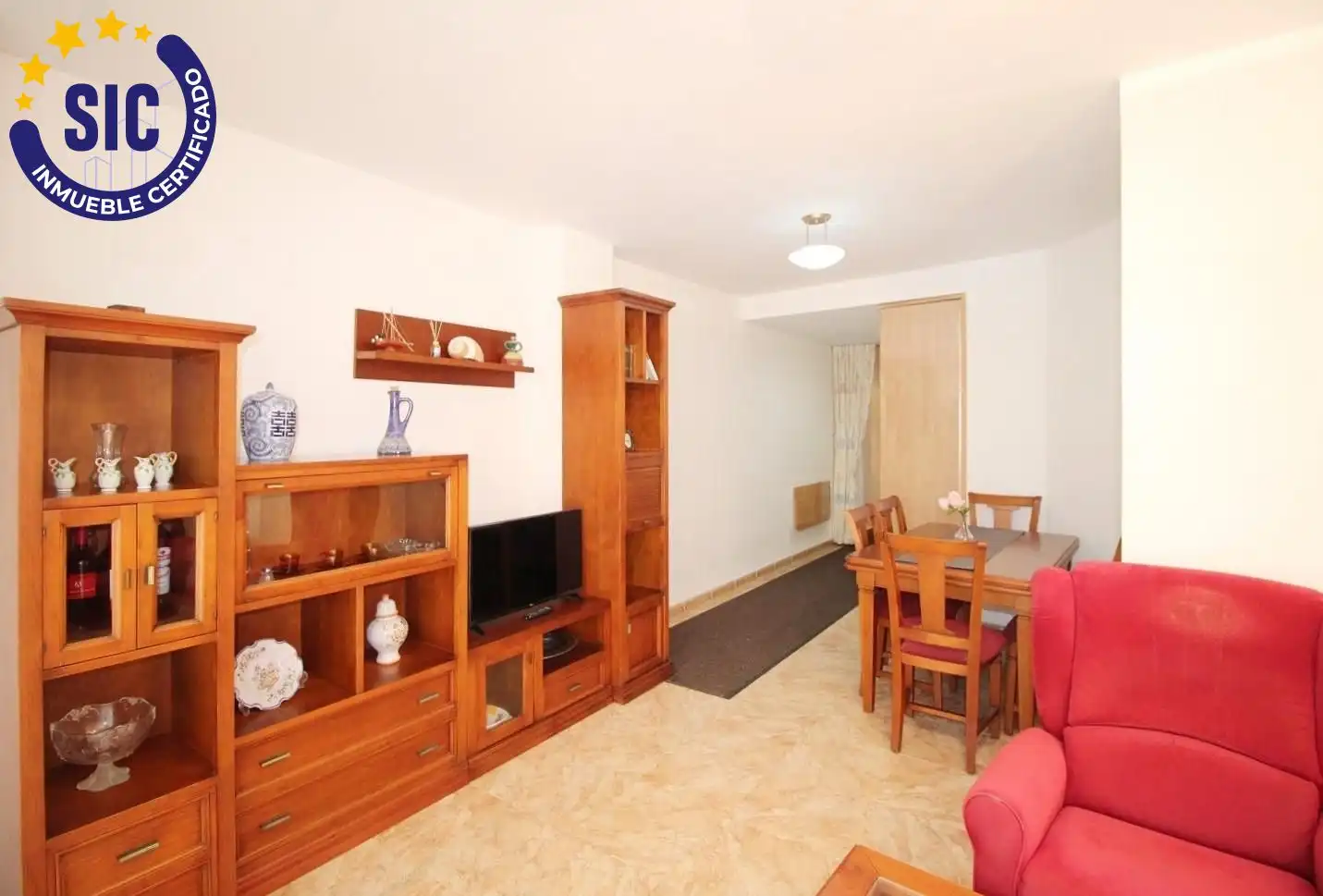 Sala d'estar de Pis en venda en Oropesa del Mar / Orpesa amb Terrassa, Moblat i Piscina comunitària