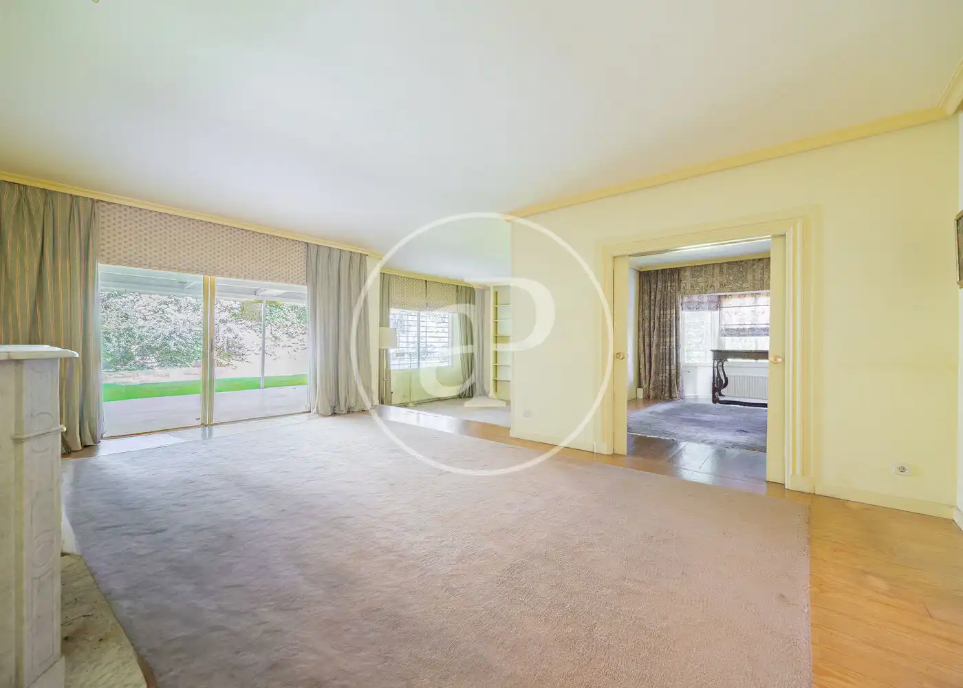 Sala de estar de Casa adosada en venta en Madrid con Aire acondicionado, Calefacción y Jardín privado