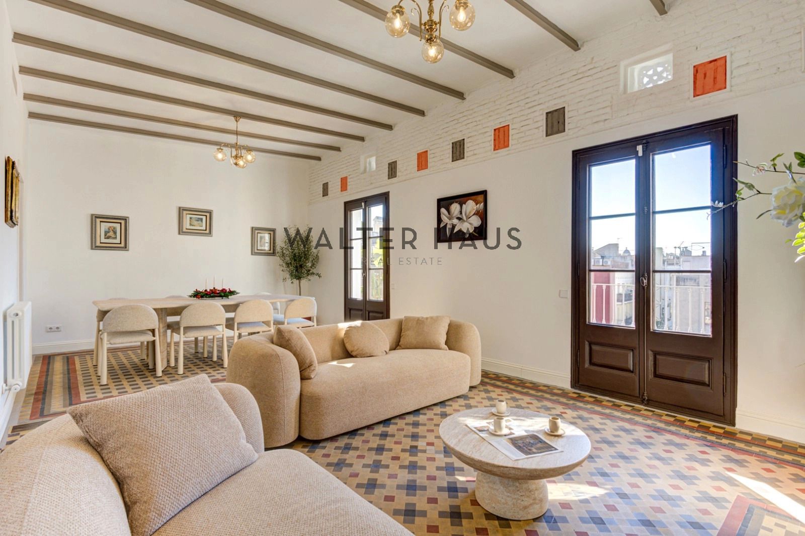 Living room of Flat for sale in  Barcelona Capital  with Air Conditioner, Heating and Terrace