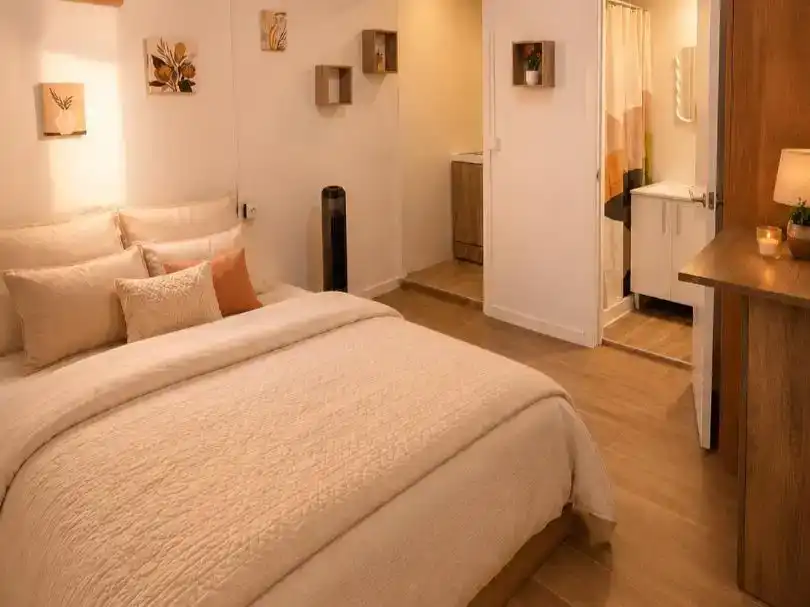 Schlafzimmer von Loft zur Miete in Palamós mit Klimaanlage, Parkett und Möbliert
