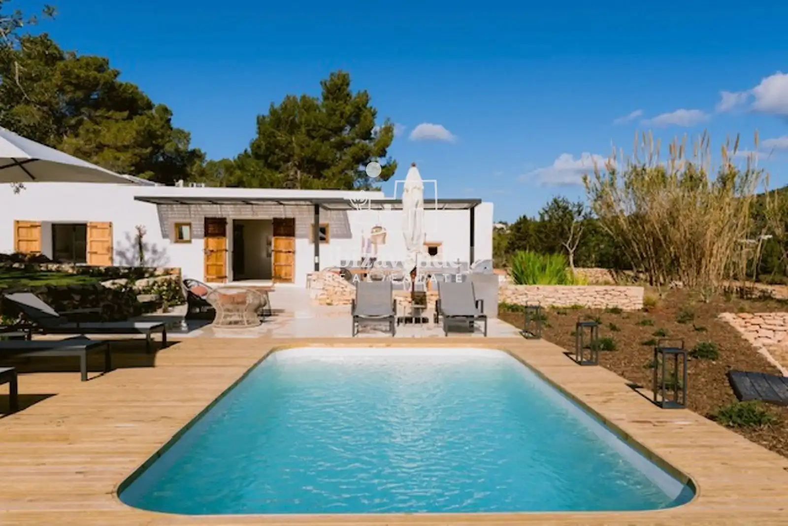Piscina de Casa o chalet de alquiler en Sant Joan de Labritja con Aire acondicionado, Calefacción y Jardín privado