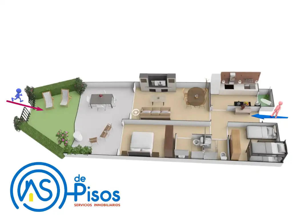 Wohnung zur Miete in Mont-roig del Camp mit Klimaanlage, Heizung und Privatgarten