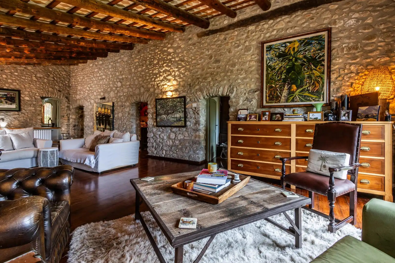Sala de estar de Finca rústica en venta en Esponellà con Aire acondicionado, Calefacción y Jardín privado