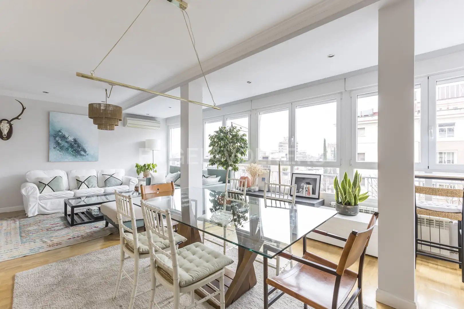 Comedor de Piso de alquiler en Madrid con Aire acondicionado, Calefacción y Parquet