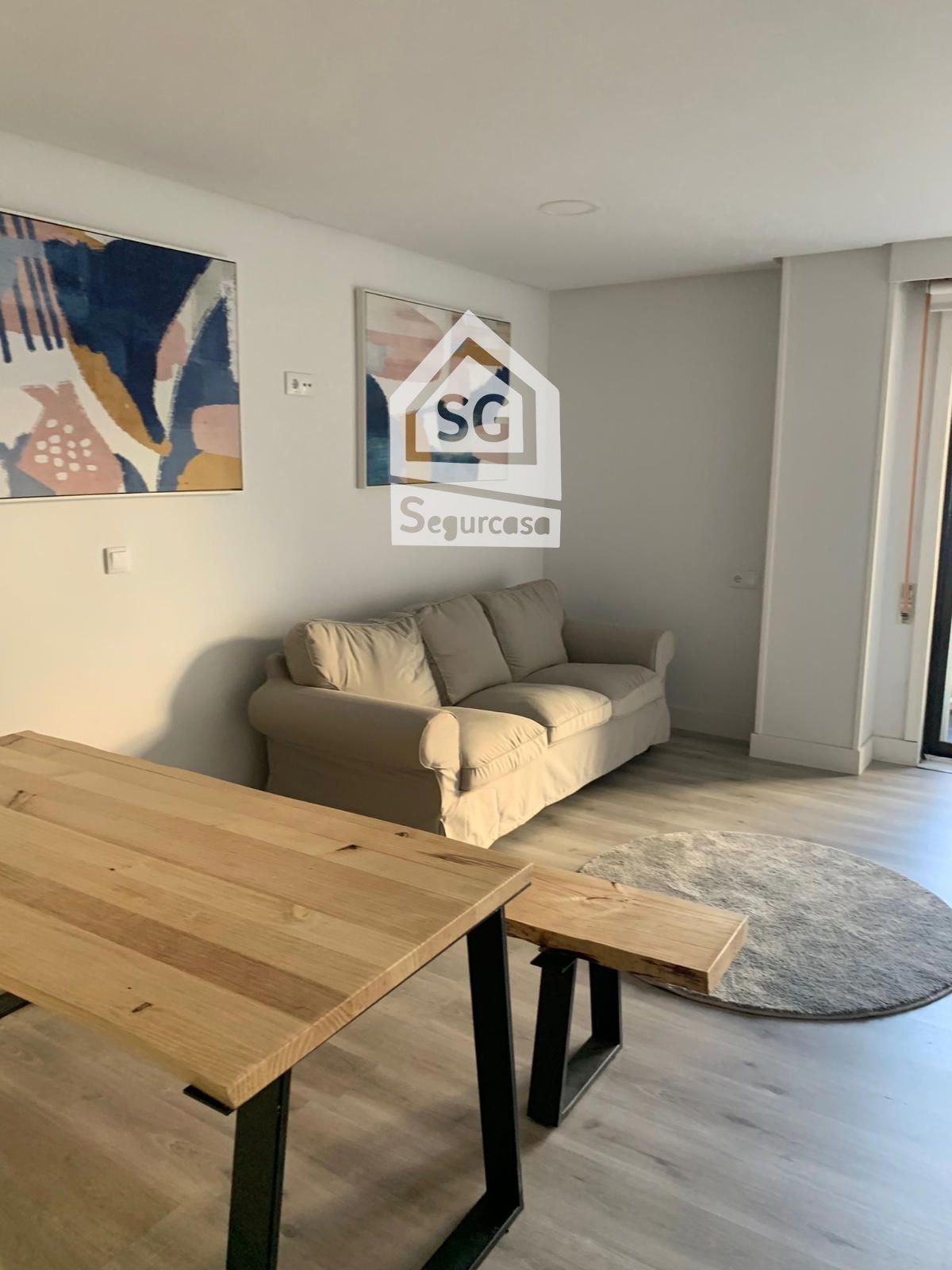 Sala d'estar de Pis de lloguer en Ourense Capital  amb Calefacció, Terrassa i Moblat