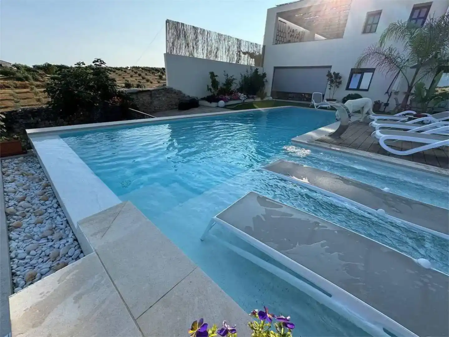 Piscina de Casa adosada de lloguer en Íllora amb Aire condicionat, Piscina i Balcó