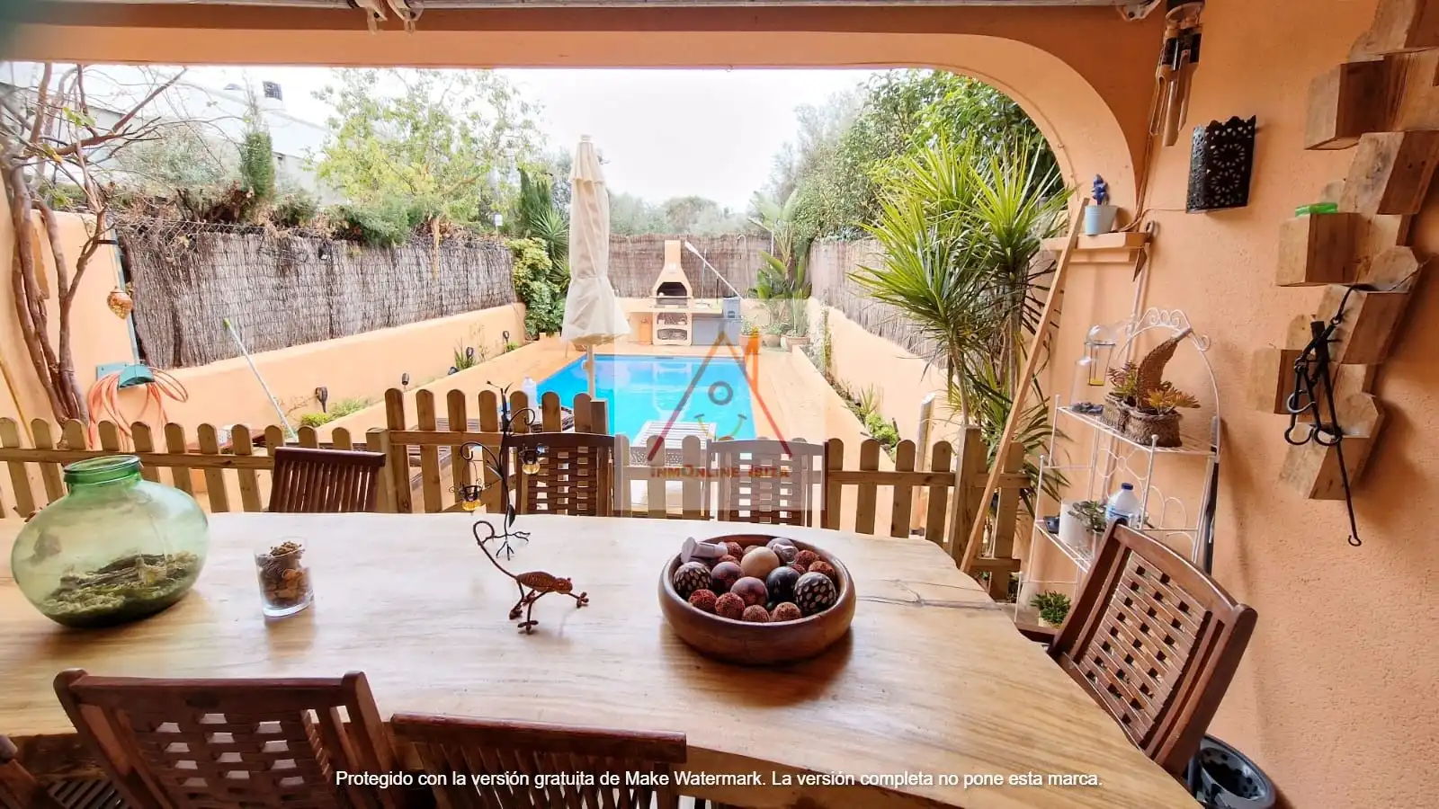 Terrace of Detached homes for rent in Eivissa  with Air Conditioner, Terrace and Swimming Pool