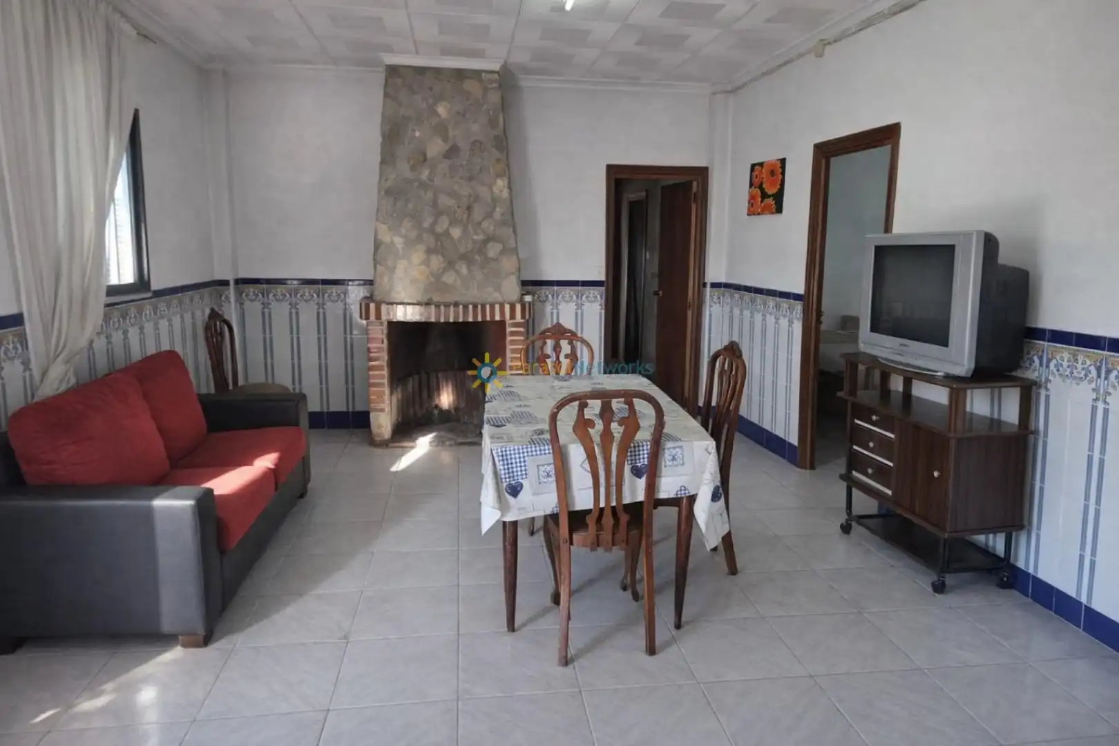 Sala de estar de Finca rústica en venta en Benigànim con Jardín privado y Terraza